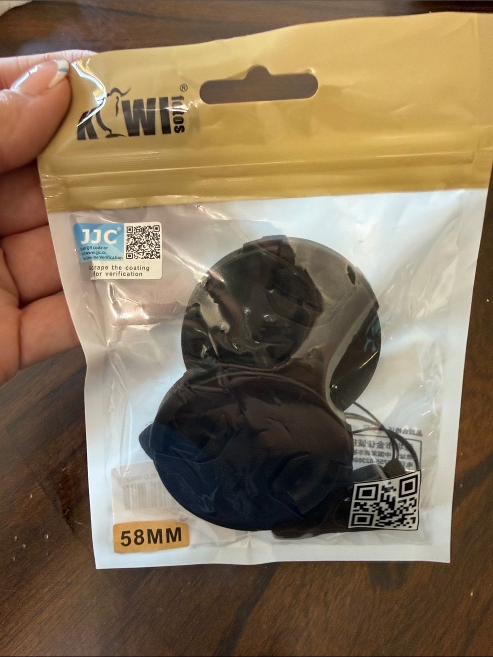 58mm Black Lens Cap replacement Set - JJC Style